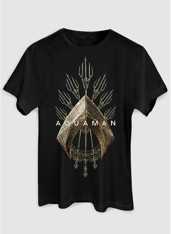Camiseta Aquaman Logo Trident