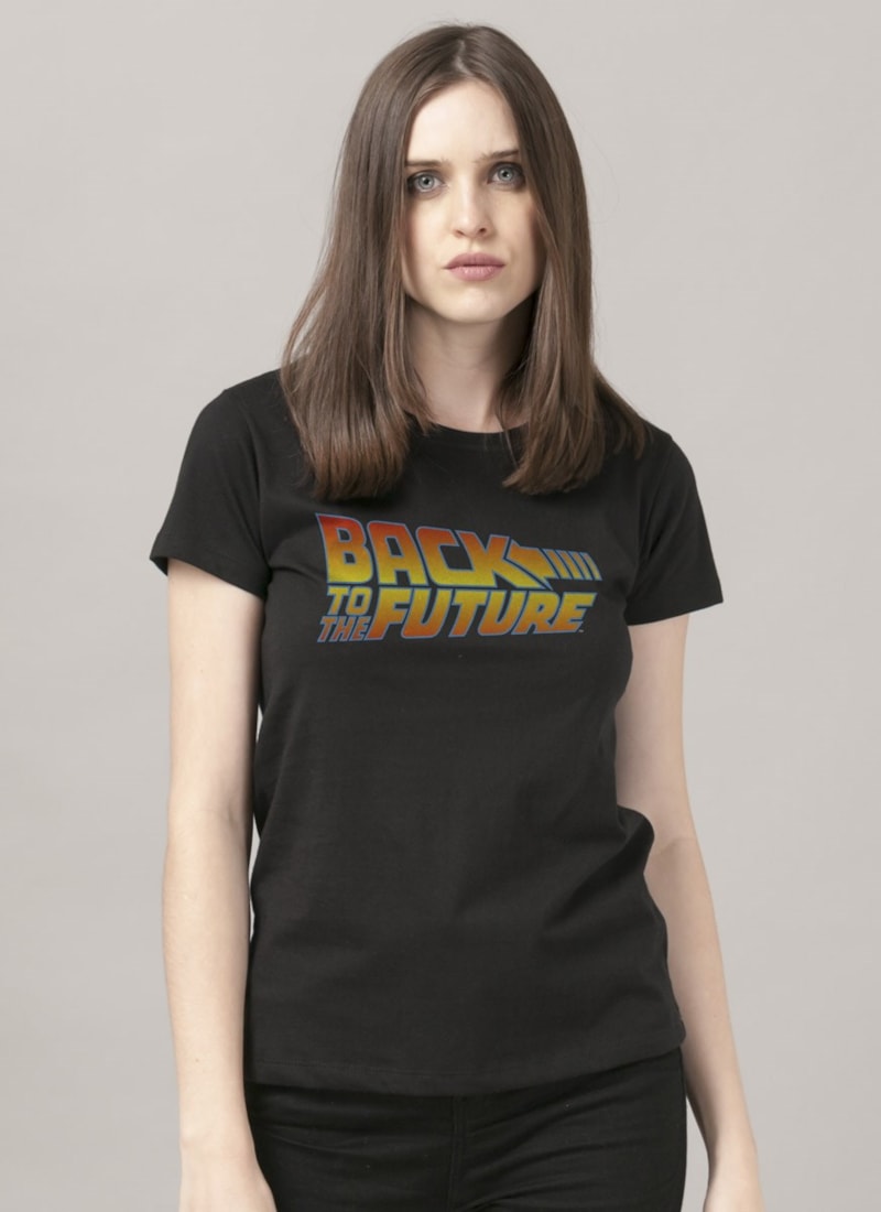 Camiseta Feminina Preta GTA De Volta Para o Futuro