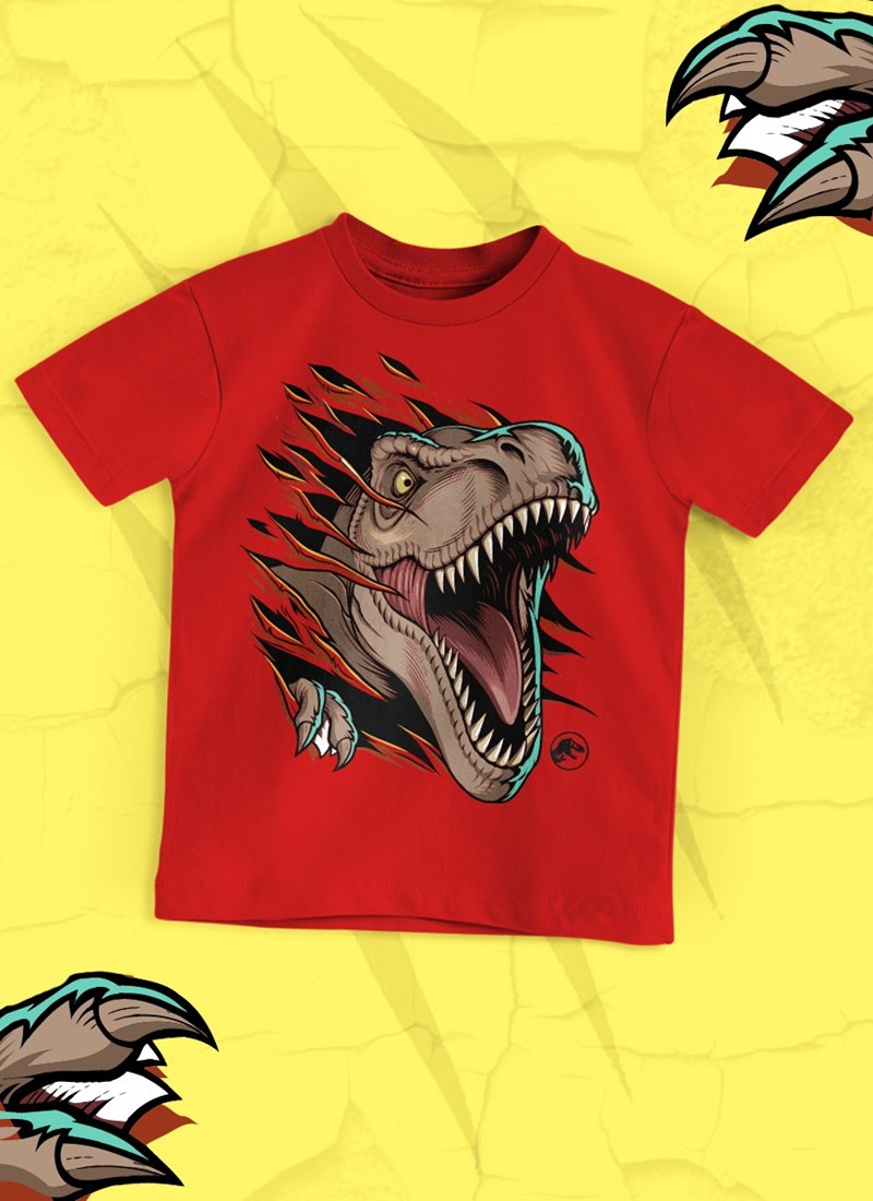 Camiseta Infantil Jurassic World T.Rex
