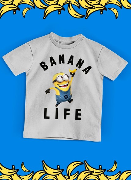 Camiseta Infantil Minions Banana Life