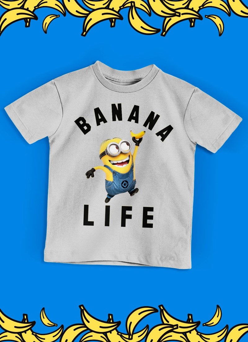Camiseta Infantil Minions Banana Life