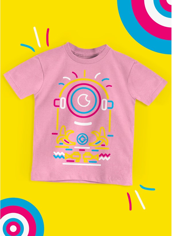 Camiseta Infantil Minions Neon