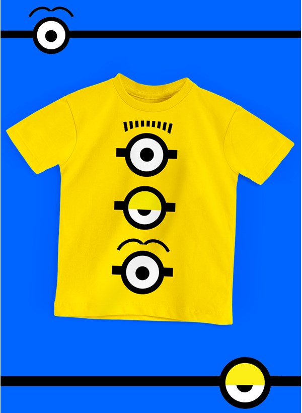 Camiseta Infantil Minions Olhinhos