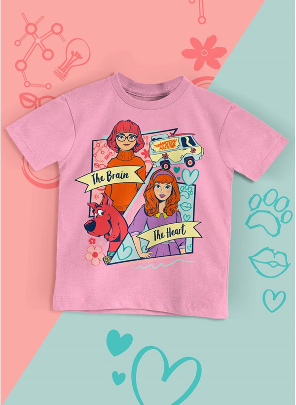 Camiseta Infantil Scooby! Velma e Daphne Girls