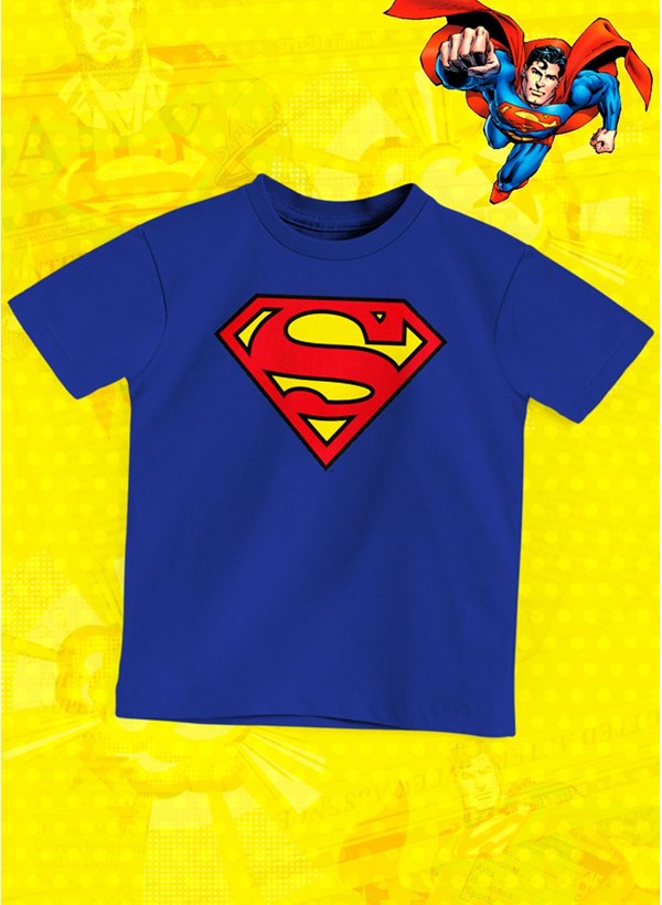 Camiseta Infantil Superman Logo Oficial