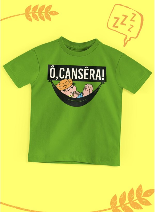 Camiseta Infantil Turma da Mônica Chico Bento Ô, Cansêra