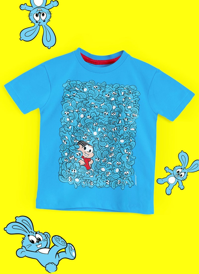 Camiseta Infantil Turma da Mônica Sansão e Mônica