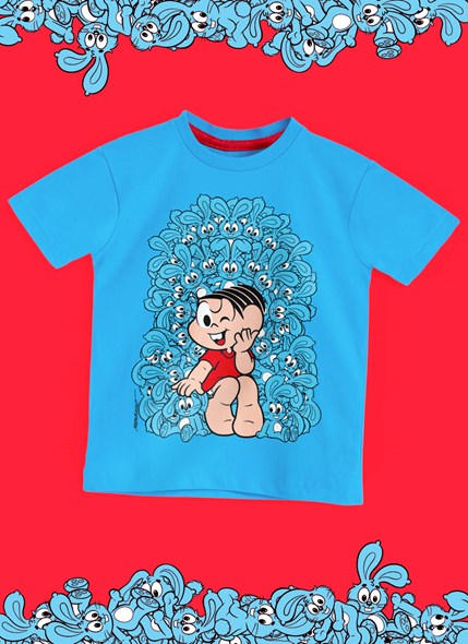 Camiseta Infantil Turma da Mônica Trono de Sansão