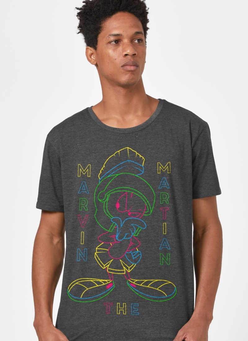 Camiseta Looney Tunes Marvin Neon