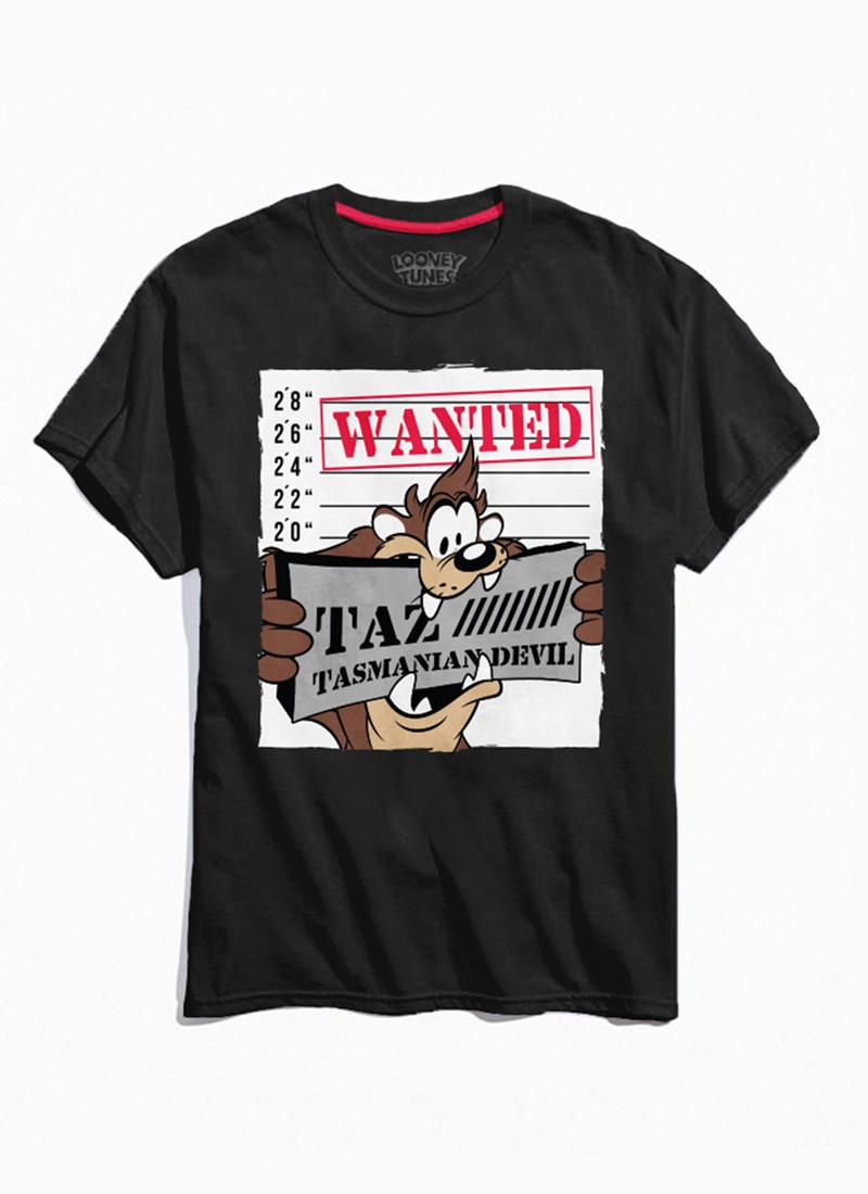 Camiseta Looney Tunes Taz Wanted