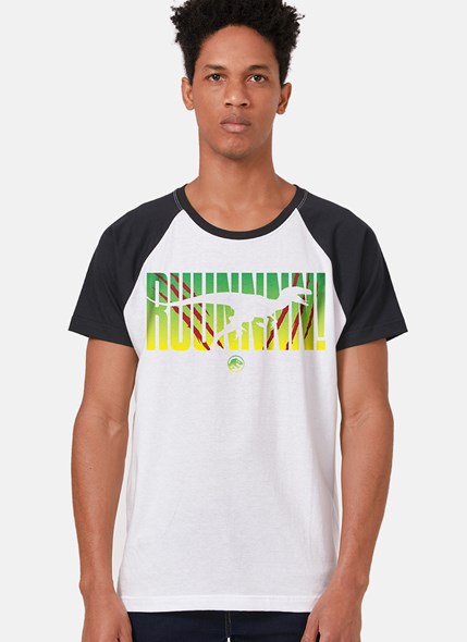Camiseta Raglan Jurassic World RUUUN!