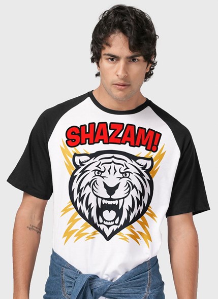 Camiseta Raglan Shazam Tiger