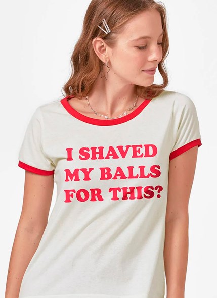Camiseta Ringer Birds of Prey I Shaved My Balls for This? - Aves de Rapina