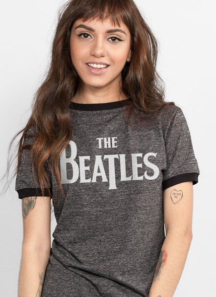 Camiseta Ringer The Beatles Logo