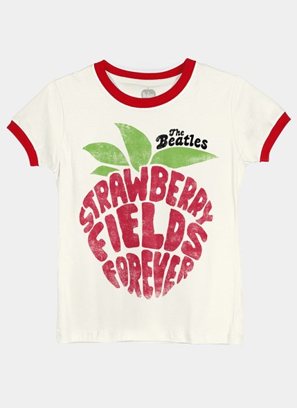 Camiseta Ringer The Beatles Strawberry Fields Forever