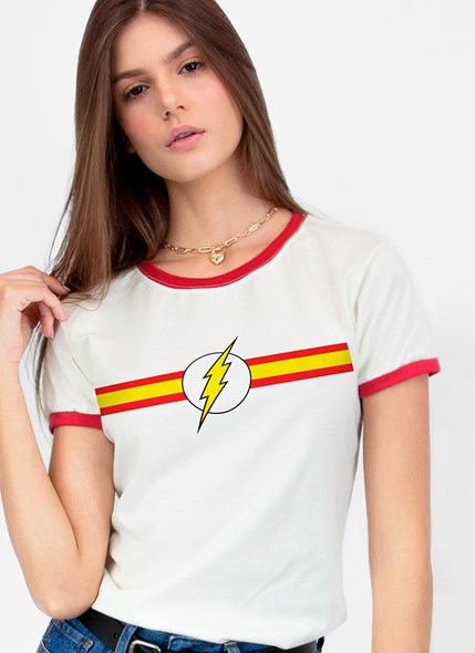 Camiseta Ringer The Flash Stripes