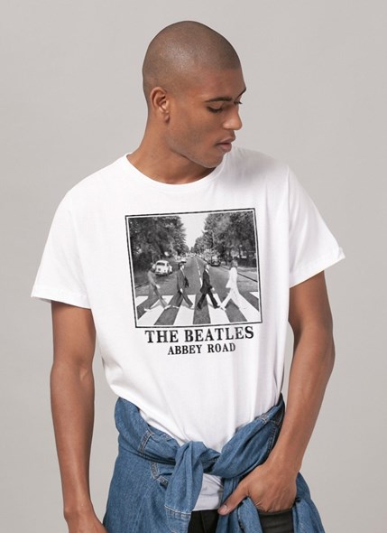 Camiseta The Beatles Abbey Road White