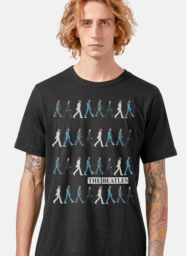 Camiseta The Beatles Running Down Abbey Road