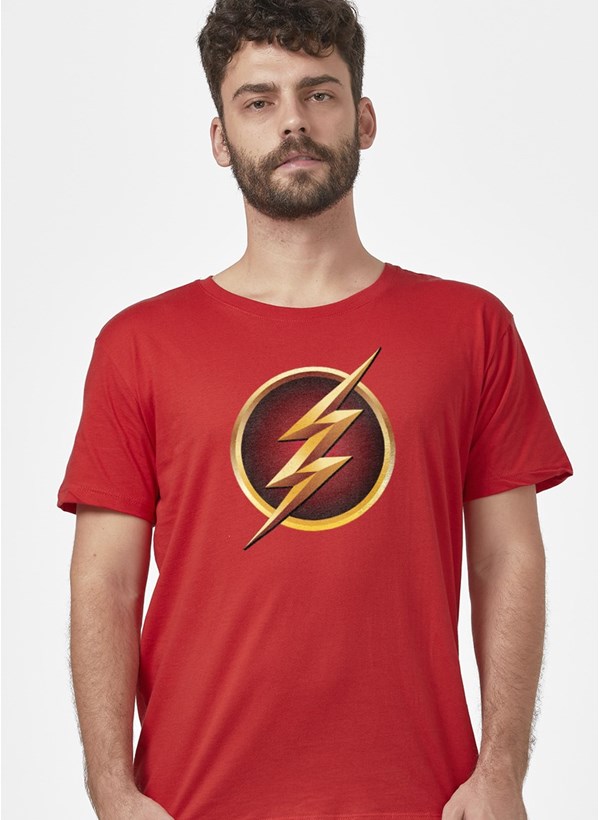 Camiseta The Flash Serie Logo Gold