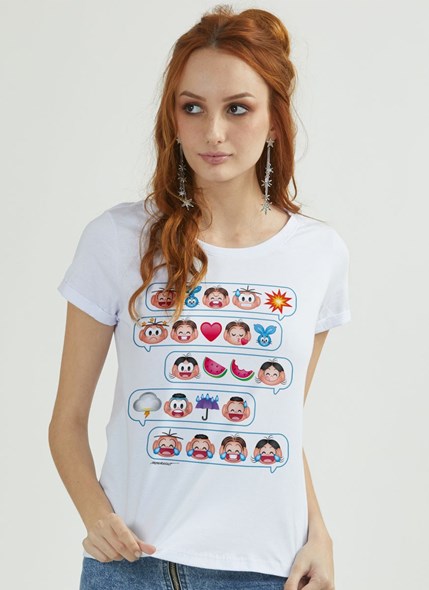 Camiseta Turma da Mônica Emoji