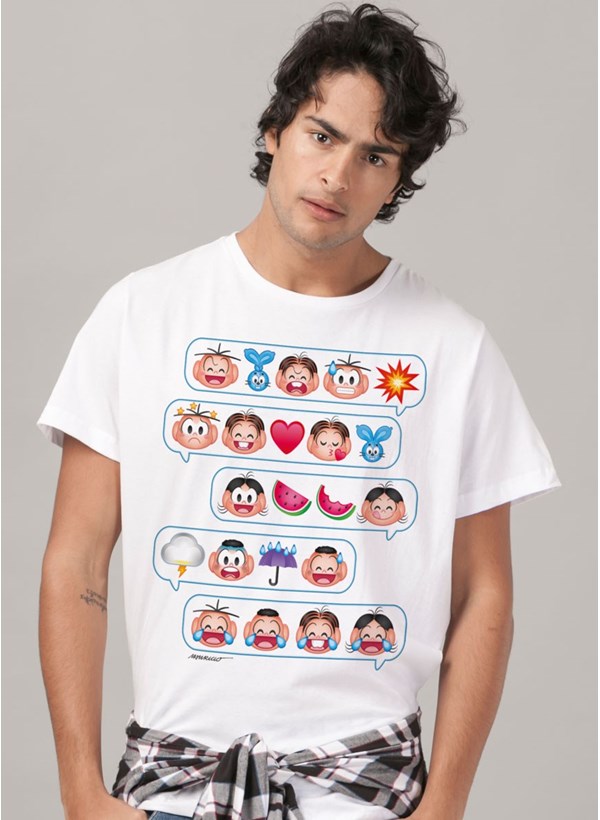 Camiseta Turma da Mônica Emojis