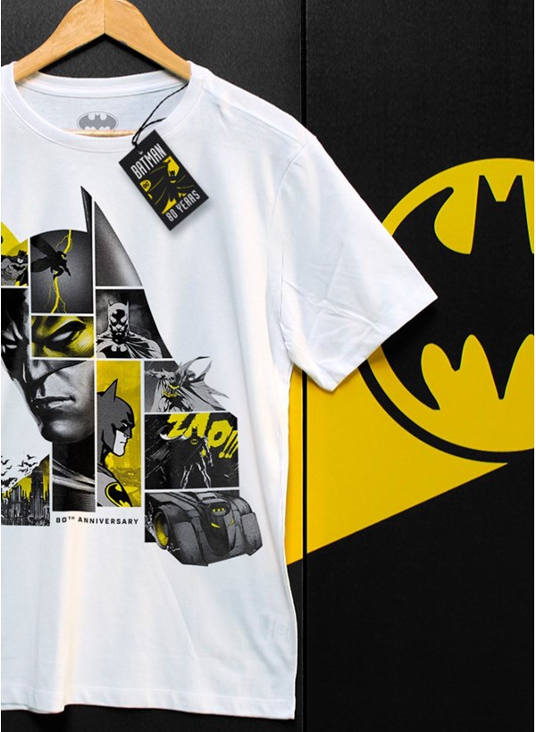 T-Shirt Batman 80 Anos As Faces de Batman