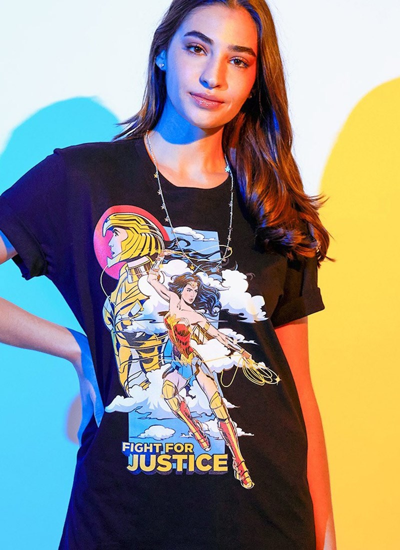 T-shirt Mulher Maravilha 1984 Fight For Justice