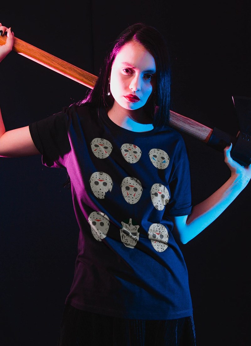 T-shirt Sexta-Feira 13 Jason Máscaras